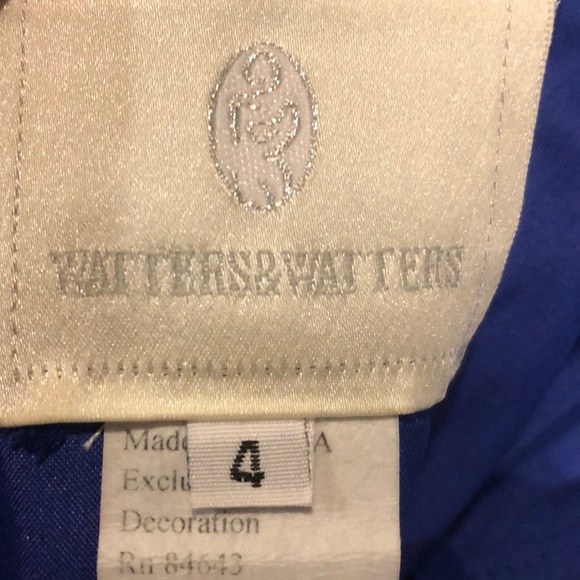 Waters & Waters Full Length Royal Blue Gown. Size4 - Picture 5 of 5